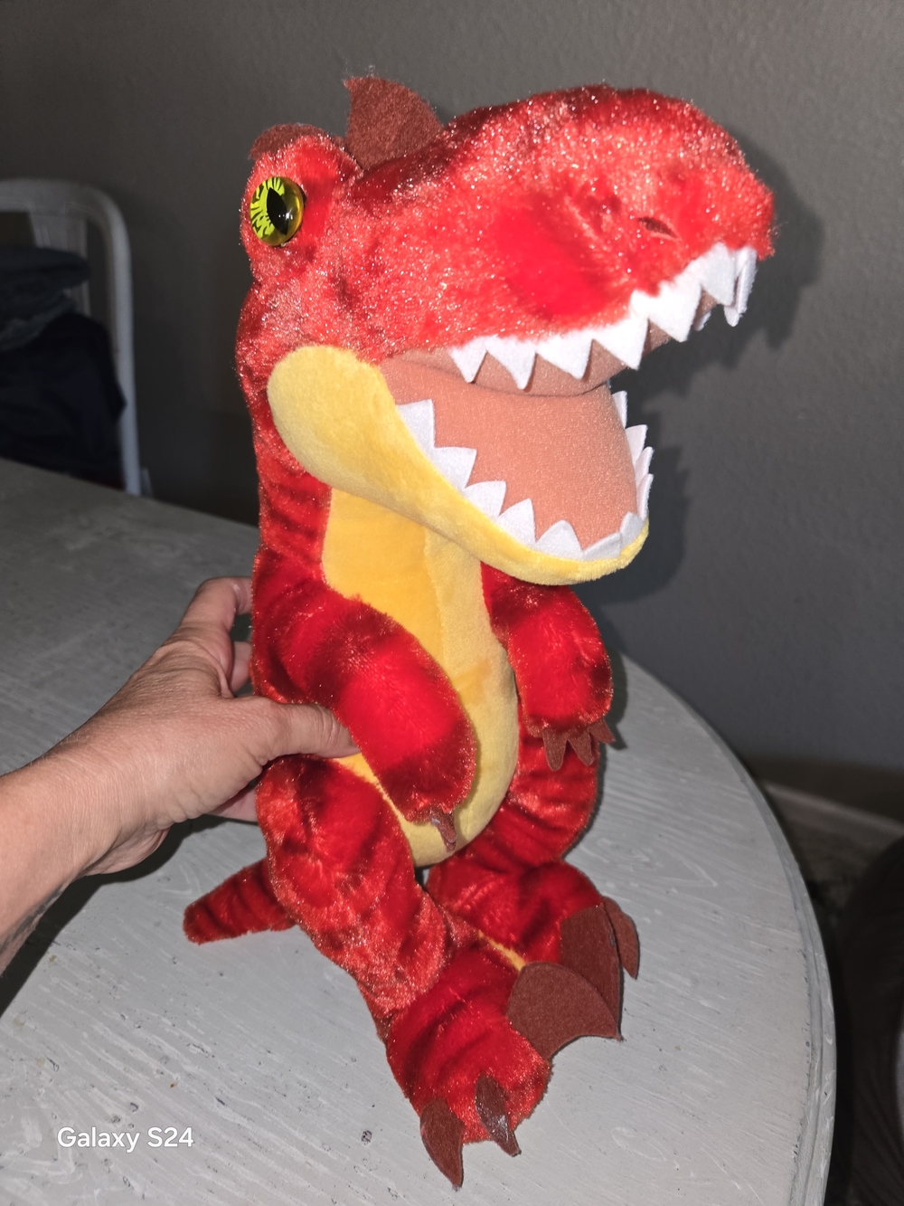 Build-A-Bear Red Raptor Plush Dinosaur